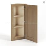 Rustic Wood Shaker 12" Angle Wall Cabinet - Image 2