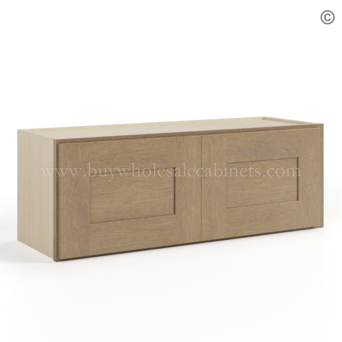 Rustic Wood Shaker 12" H Double Door Wall Cabinet - Image 2