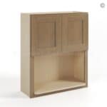 Rustic Wood Shaker Microwave Wall Cabinet - Image 2