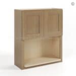 Rustic Wood Shaker Microwave Wall Cabinet