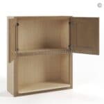 Rustic Wood Shaker Microwave Wall Cabinet - Image 3