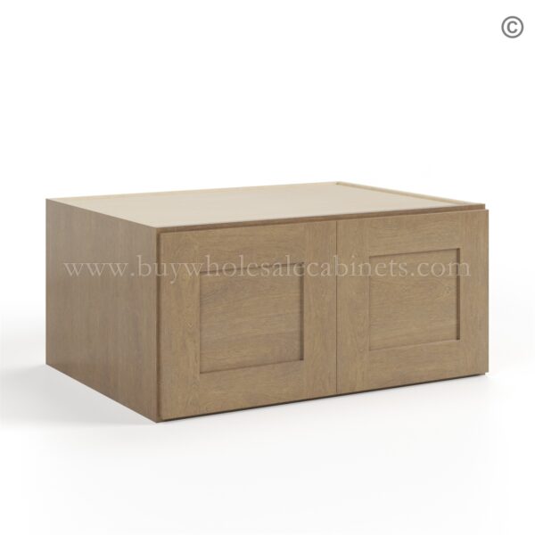 Rustic Wood Shaker 30 W Refrigerator Wall Cabinet 24 Deep