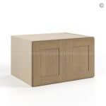 Rustic Wood Shaker 33" W Refrigerator Wall Cabinet 24" Deep - Image 2