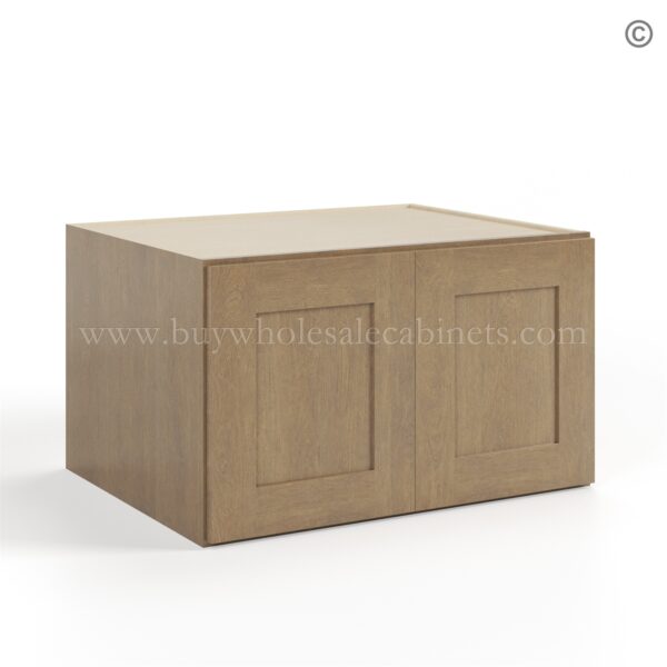 Rustic Wood Shaker 33 W Refrigerator Wall Cabinet 24 Deep