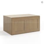 Rustic Wood Shaker 36 W Refrigerator Wall Cabinet 24 Deep