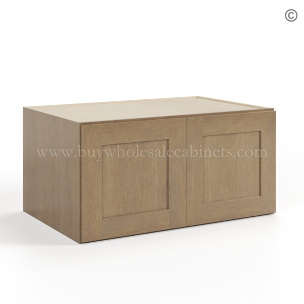 Rustic Wood Shaker 36 W Refrigerator Wall Cabinet 24 Deep