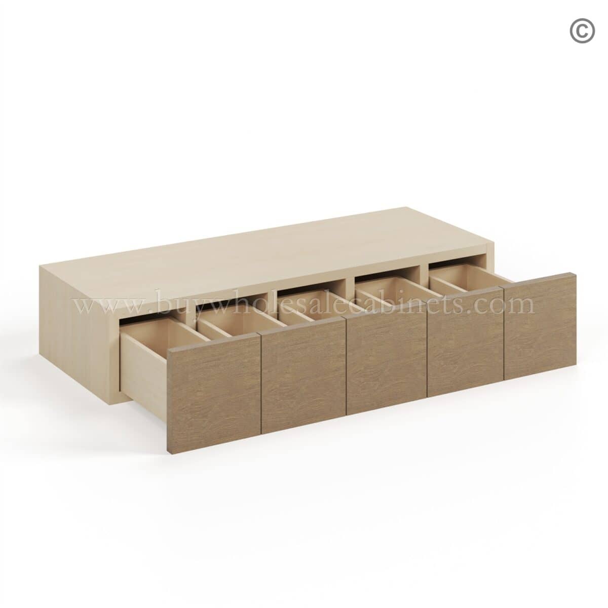 Rustic Wood Shaker Wall Spice Drawer - Image 3