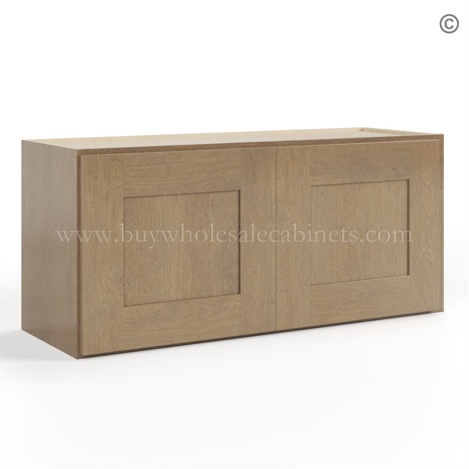 Rustic Wood Shaker 15 H Double Door Wall Cabinet