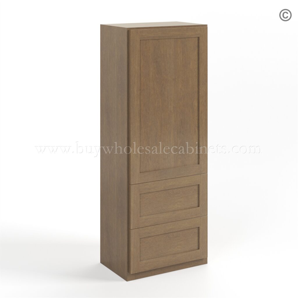 Rustic Wood Shaker 18W Wall With Drawer Cabinet