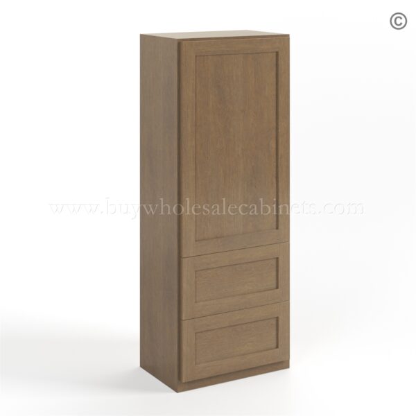 Rustic Wood Shaker 18W Wall With Drawer Cabinet