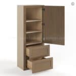 Rustic Wood Shaker 18"W Wall With Drawer Cabinet - Image 3