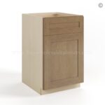 Rustic Wood Shaker Base Cabinet with Single Door & Drawer - Image 2