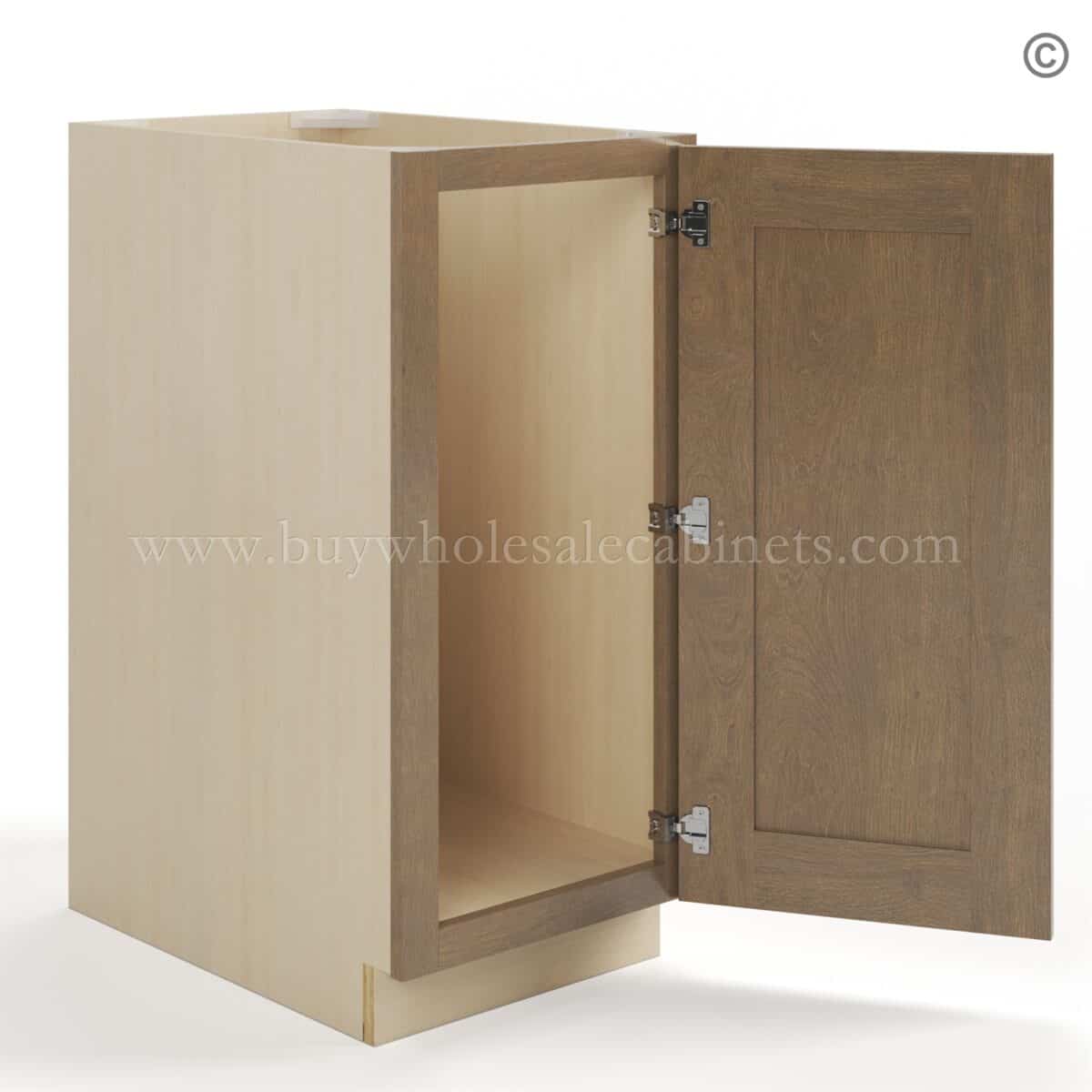 Rustic Wood Shaker Base Cabinet - Full Height Door - Image 3