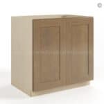 Rustic Wood Shaker Base Cabinet - Full Height 2 Doors - Image 2