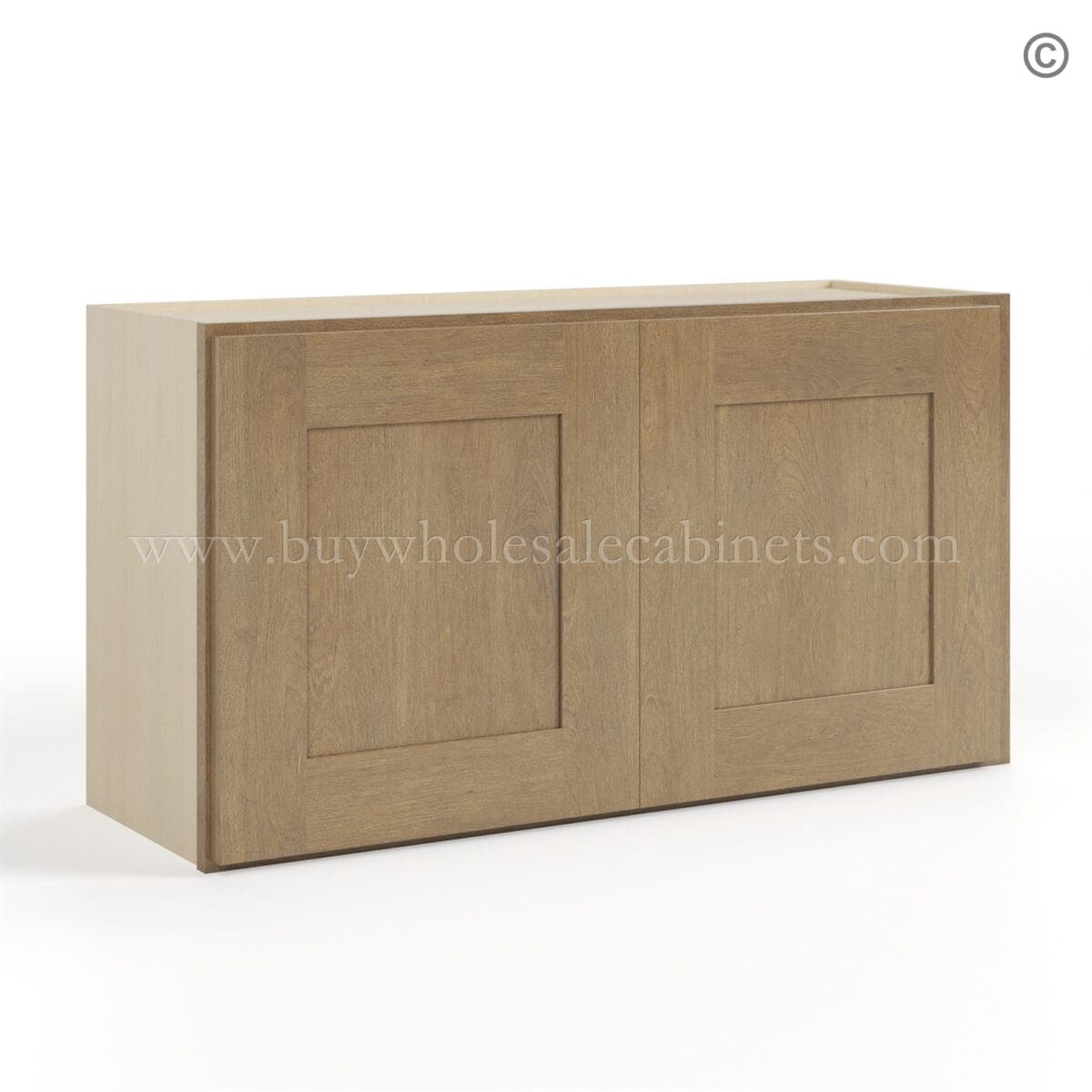 Rustic Wood Shaker 18" H Double Door Wall Cabinet - Image 2