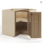 Rustic Wood Shaker Easy Reach Base Cabinet - Image 3