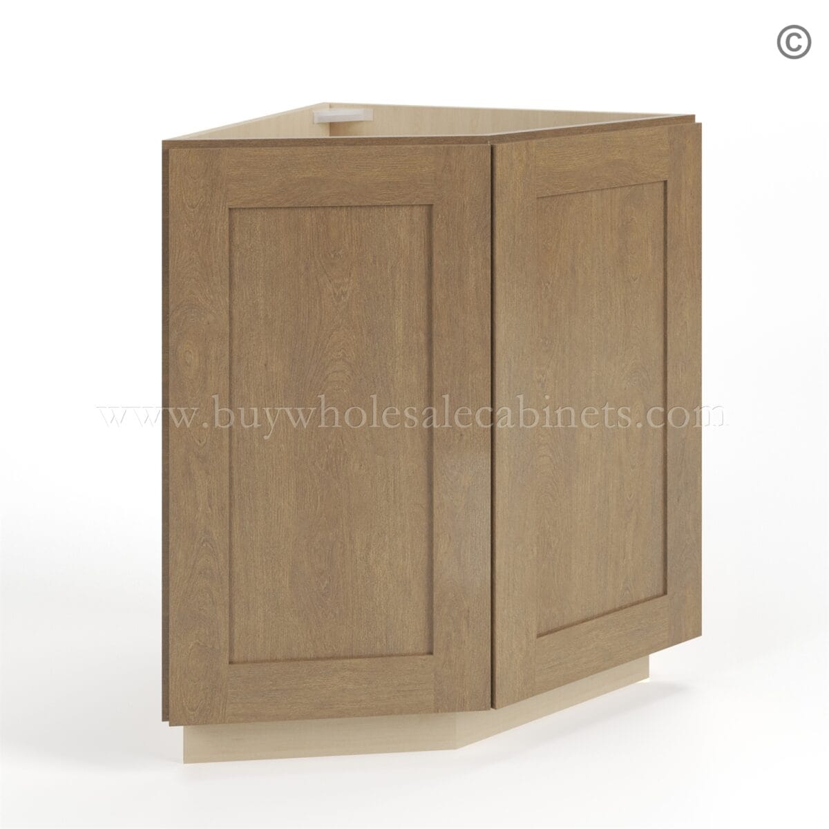 Rustic Wood Shaker Base End Cabinet - Image 2
