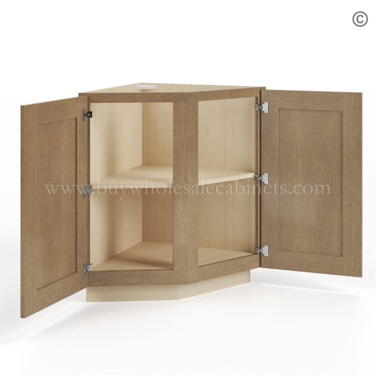 Rustic Wood Shaker Base End Cabinet - Image 3