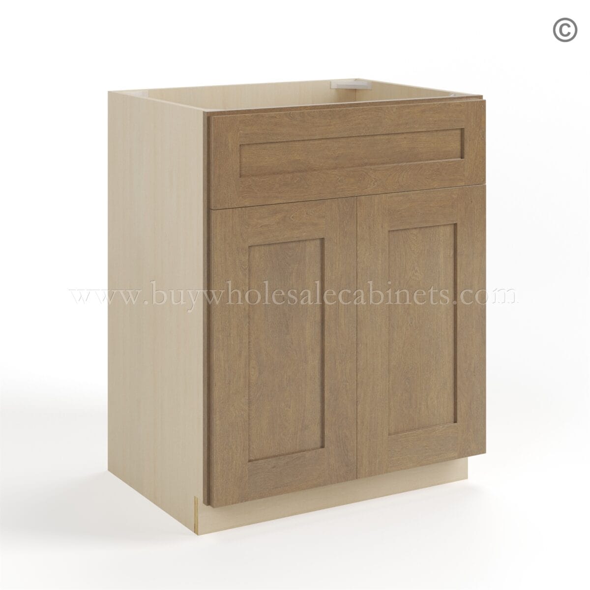 Rustic Wood Shaker Sink Base 27” - Image 2