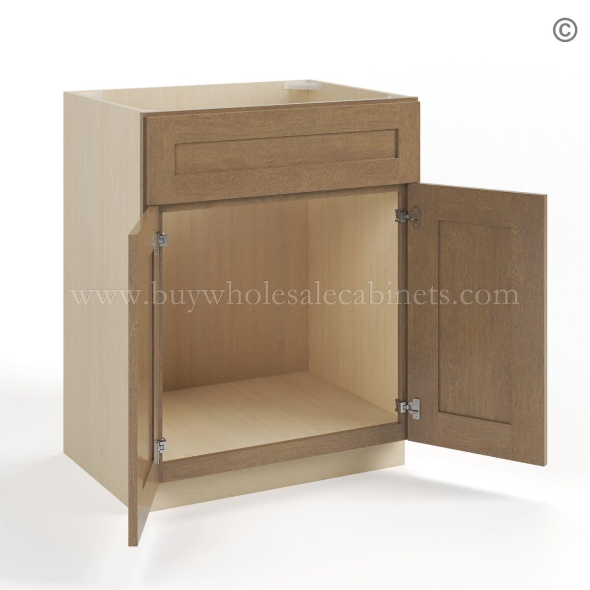 Rustic Wood Shaker Sink Base 27” - Image 3