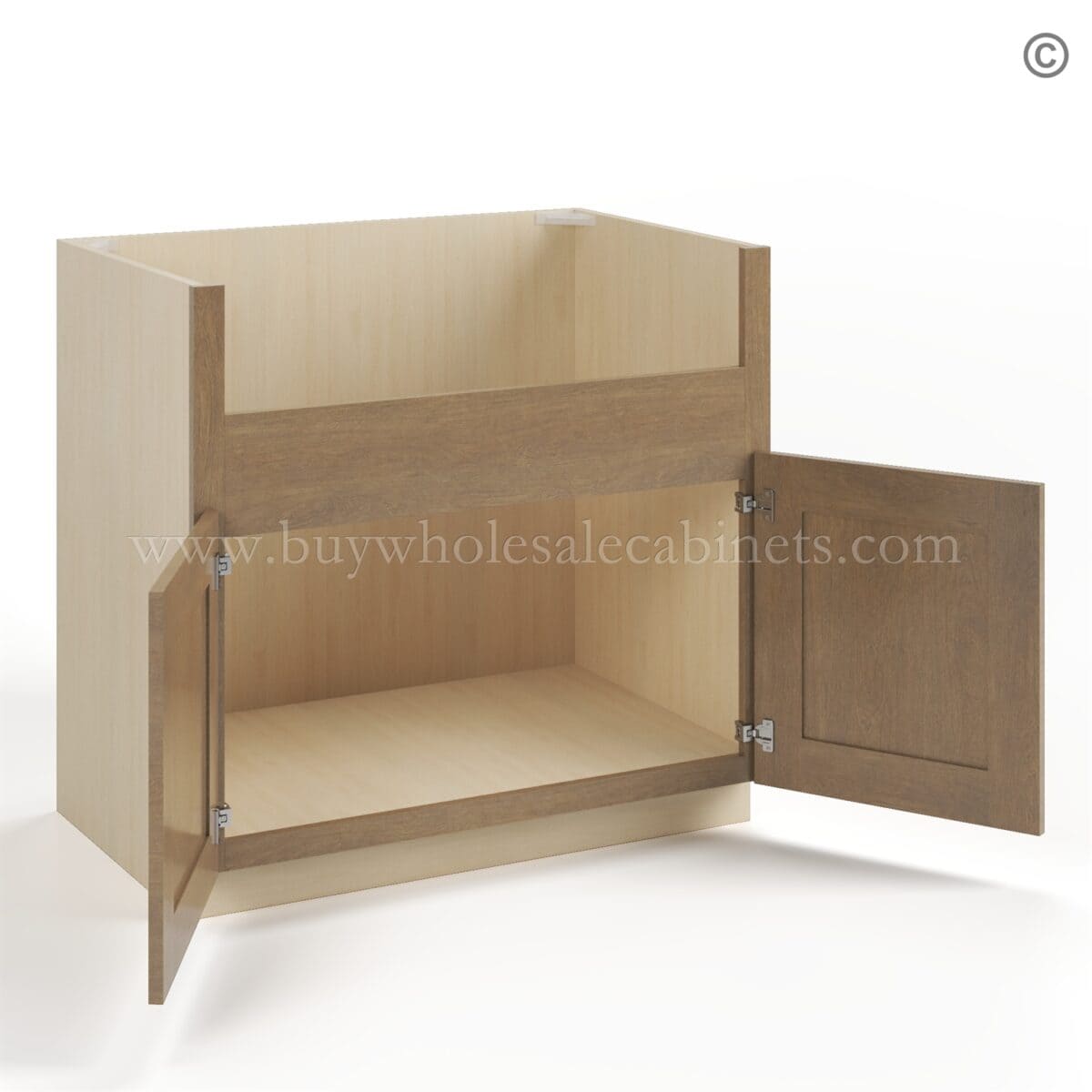 Rustic Wood Shaker Farmhouse Sink Base - Image 3