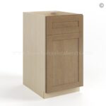 Rustic Wood Shaker Trash Base Cabinet - Image 2