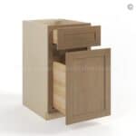 Rustic Wood Shaker Trash Base Cabinet - Image 3