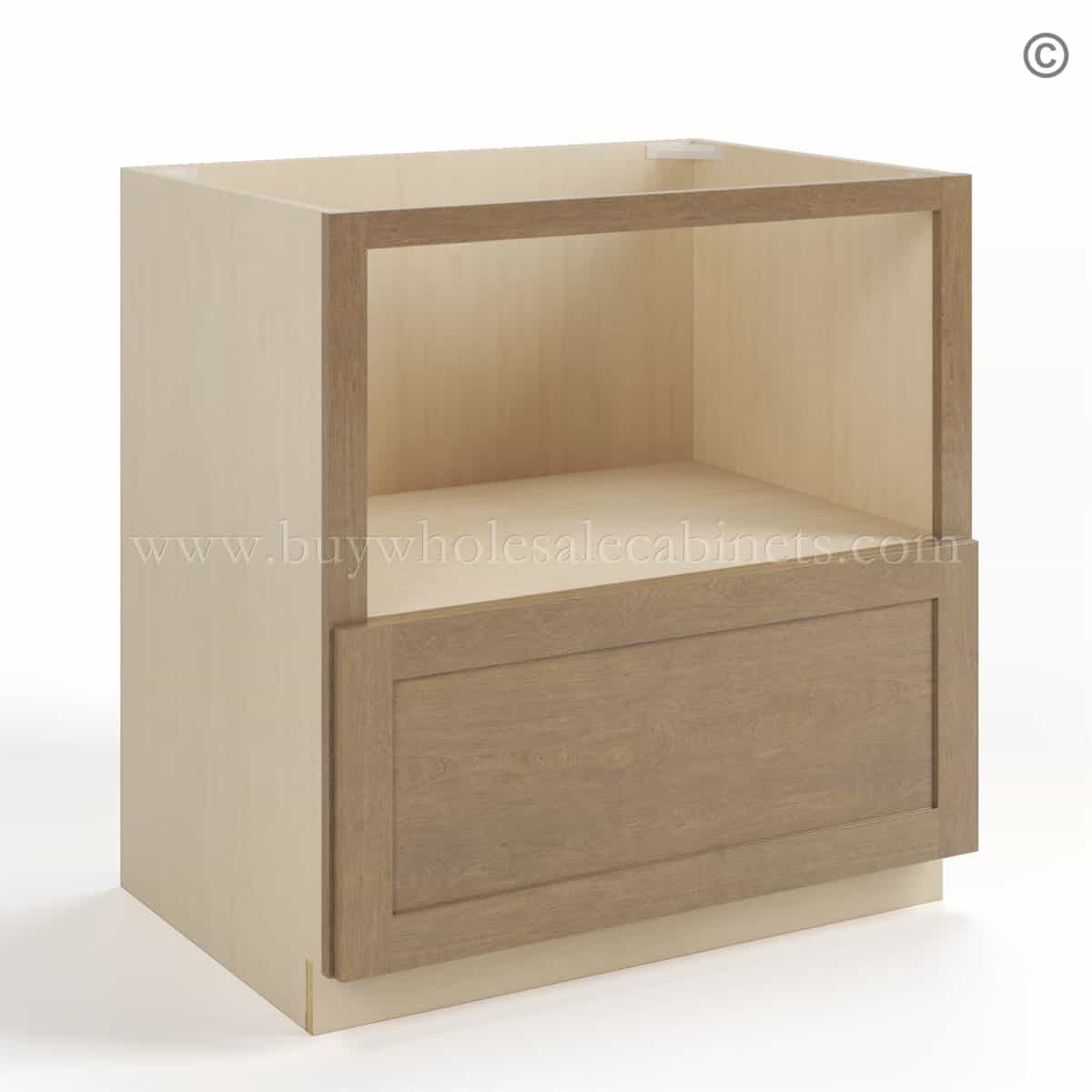 Rustic Wood Shaker Microwave Base Cabinet - Image 2