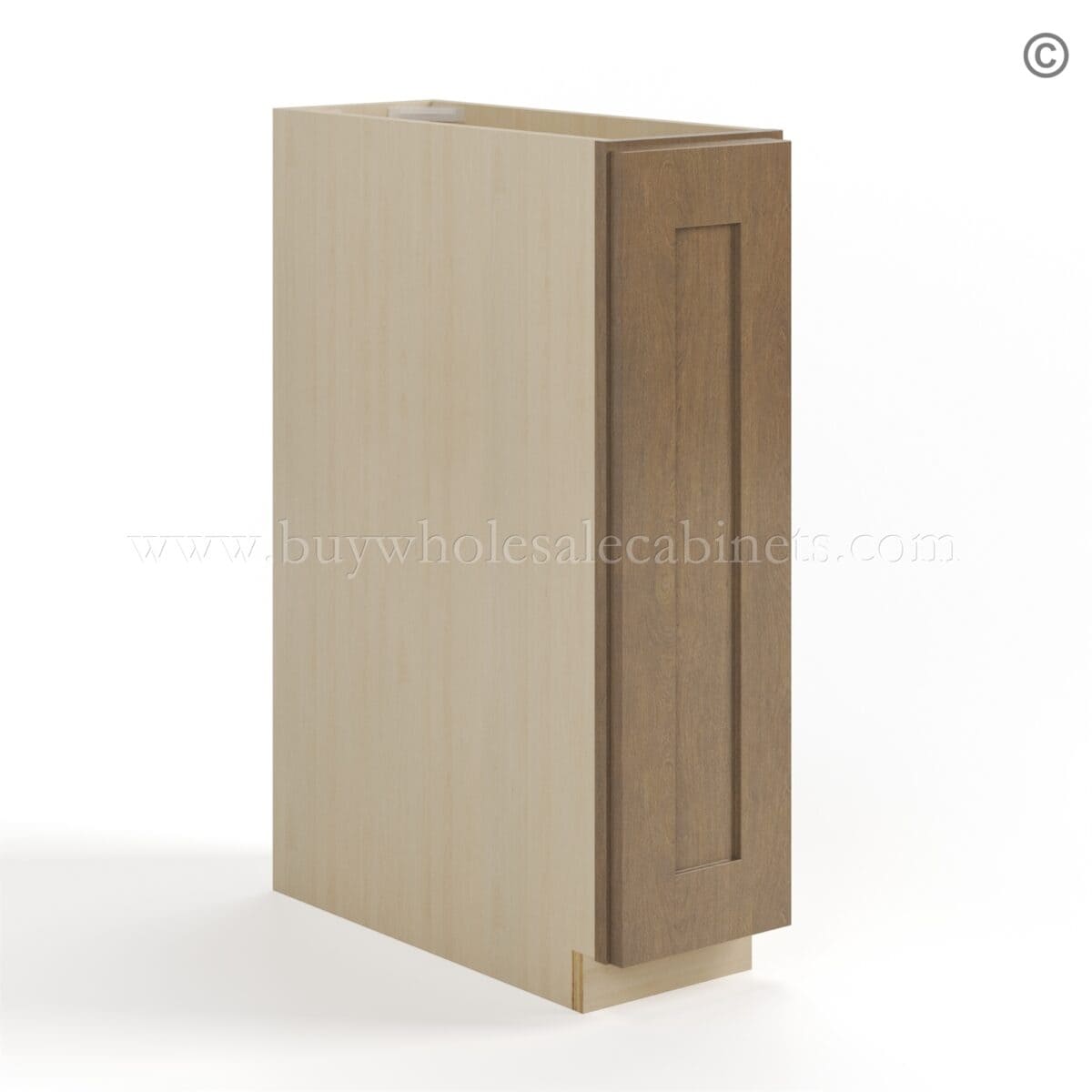 Rustic Wood Shaker Spice Pull Base Cabinet - Image 2