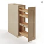Rustic Wood Shaker Spice Pull Base Cabinet - Image 3
