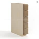 Rustic Wood Shaker Base Spice Cabinet with 5 Drawers - Image 2