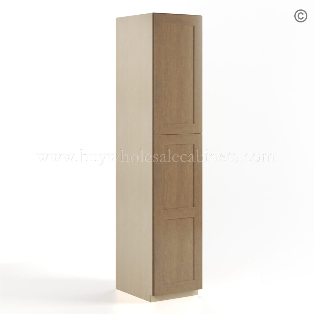 Rustic Wood Shaker 18" W Utility Pantry Cabinet - Image 2