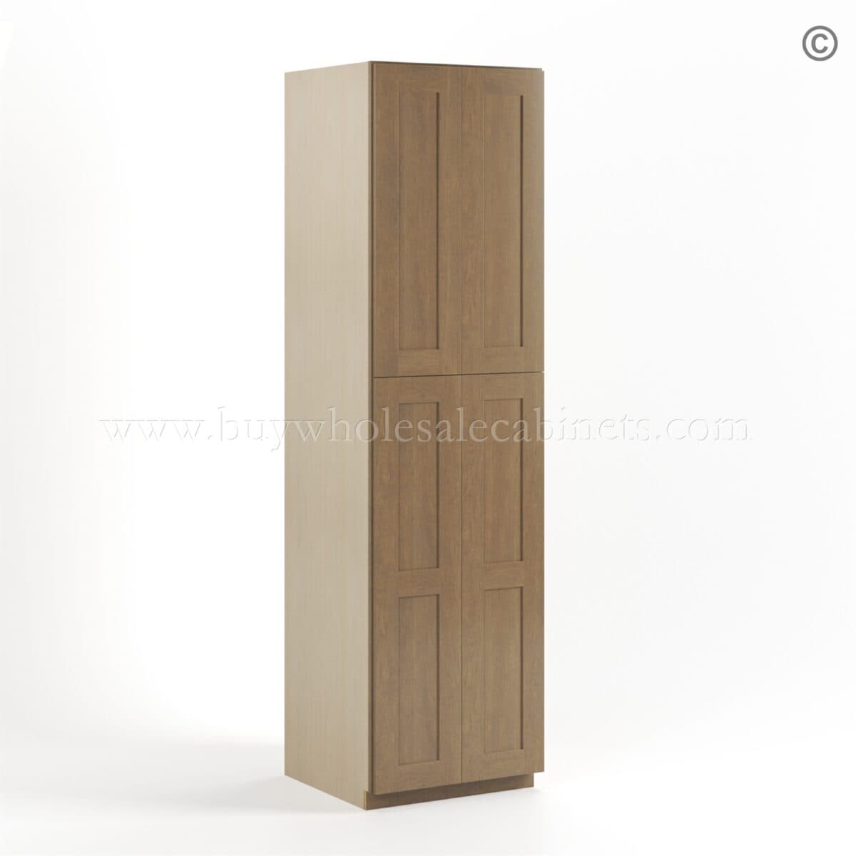 Rustic Wood Shaker 24" W Utility Pantry Cabinet - Image 2