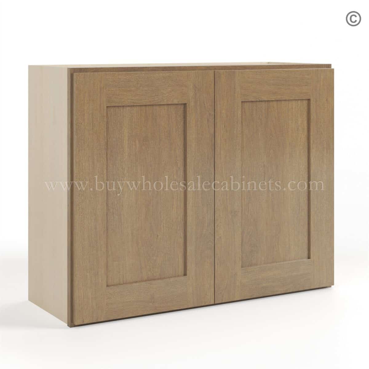 Rustic Wood Shaker 24" H Double Door Wall Cabinet - Image 2