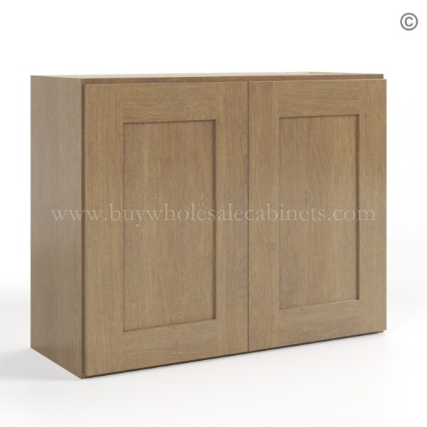 Rustic Wood Shaker 24 H Double Door Wall Cabinet