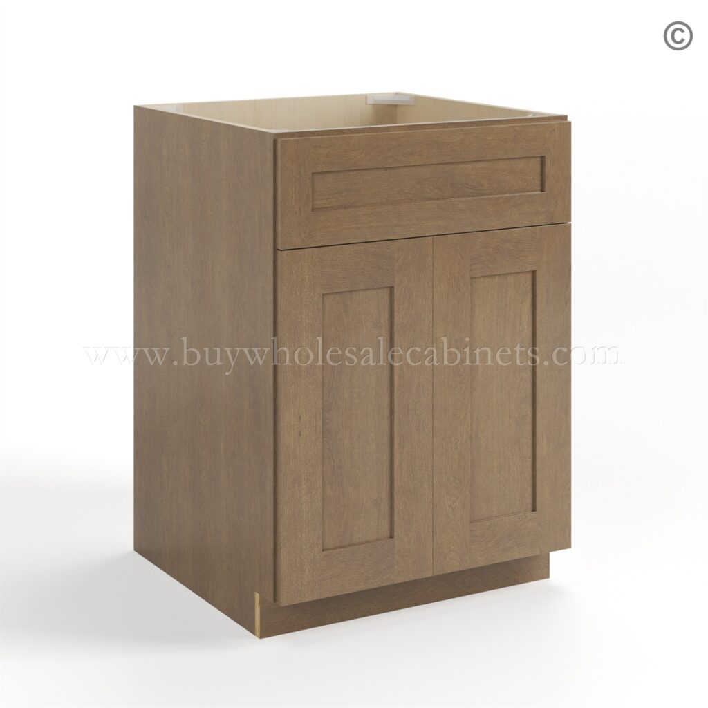 Rustic Wood Shaker Single Vanity Sink Base Cabinet