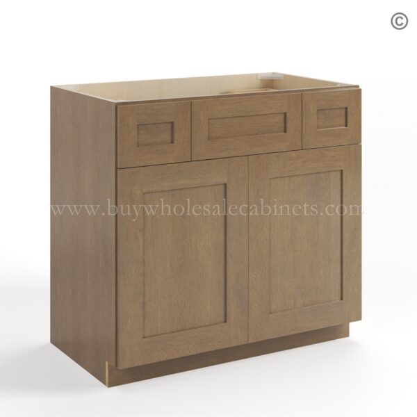 Rustic Wood Shaker Vanity Combo Cabinet