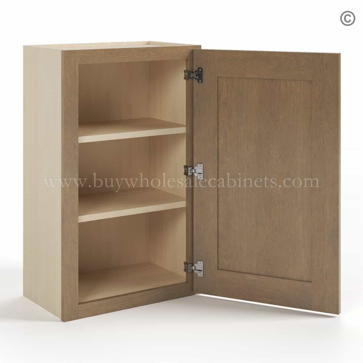 Rustic Wood Shaker 30" H Single Door Wall Cabinet - Image 3