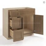 Rustic Wood Shaker 36" W Vanity Combo with Drawers - Image 3