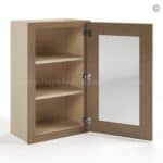 Rustic Wood Shaker 30" H Single Door Wall Cabinet with Glass Door - Image 2