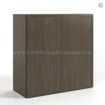 Slim Amber Oak Shaker 30"H Double Door Wall Cabinet