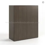 Slim Amber Oak Shaker 36"H Double Door Wall Cabinet