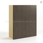 Slim Amber Oak Shaker 36"H Double Door Wall Cabinet - Image 2