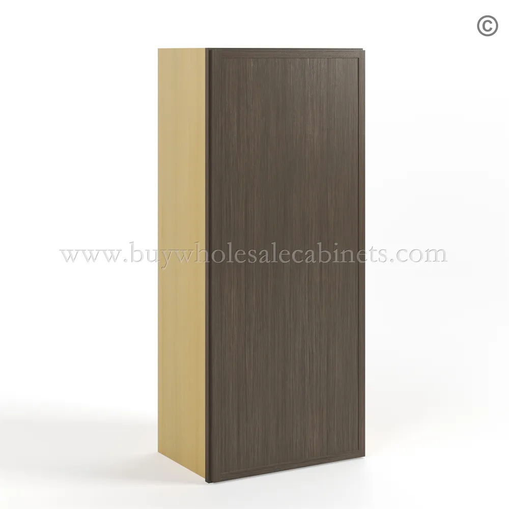 16-slim-amber-oak-shaker-wall-cabinet-single-door-42h-closed-w1842 Slim Amber Oak Shaker 42"H Single Door Wall Cabinet - Image 2