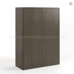 Slim Amber Oak Shaker 42"H Double Door Wall Cabinet