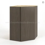 Slim Amber Oak Shaker Diagonal Corner Wall Cabinet