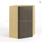 Slim Amber Oak Shaker Diagonal Corner Wall Cabinet - Image 2