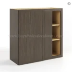 Slim Amber Oak Shaker Blind Corner Wall Cabinet