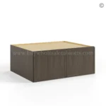 Slim Amber Oak Shaker Refrigerator Wall Cabinet with Double Door