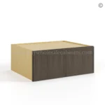 Slim Amber Oak Shaker Refrigerator Wall Cabinet with Double Door - Image 2